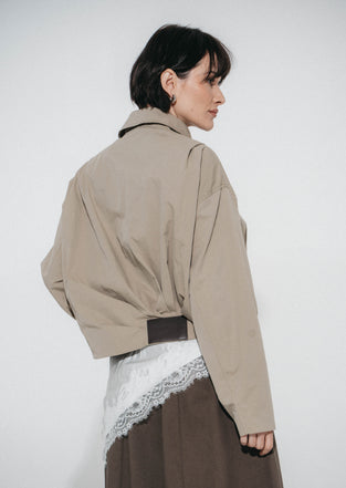 Blaze pleated bomber jacket