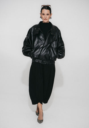 Bo eco leather oversized jacket