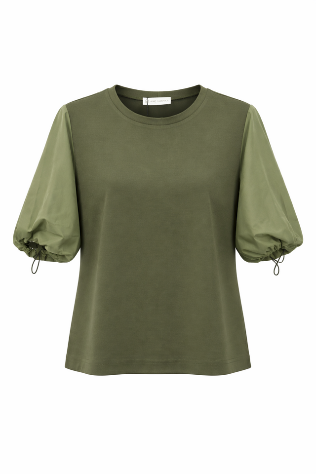 Pamela jersey/taffeta mix blouse Pamela jersey/taffeta mix blouse