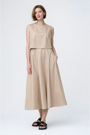 Poplin mid dress 36924