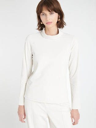 Hilary top brush tech jersey