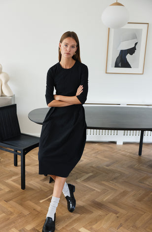 Heide tech jersey dress LS