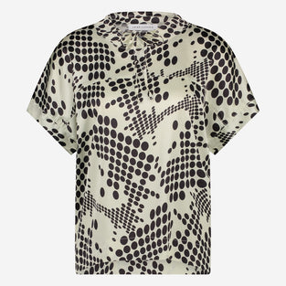Lucca printed stretch viscose top