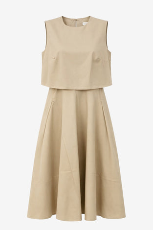 Poplin mid dress 36924