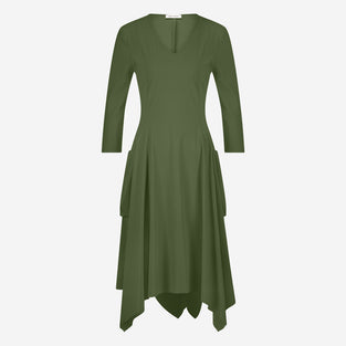 Caro LS stretch technical jersey dress