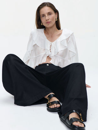Saby ruffled viscose blouse
