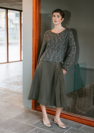 Shiny oversized pullover H20034