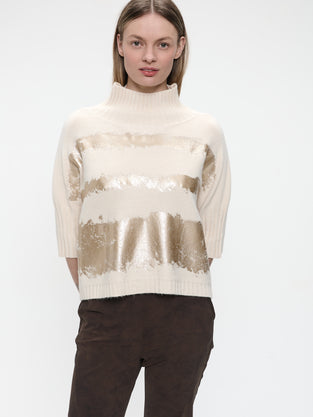 Pullover gold print NB2404