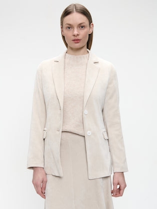 Velvet jeans blazer