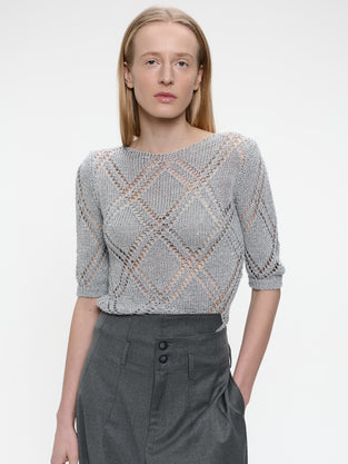Openwork top with sequins 9040