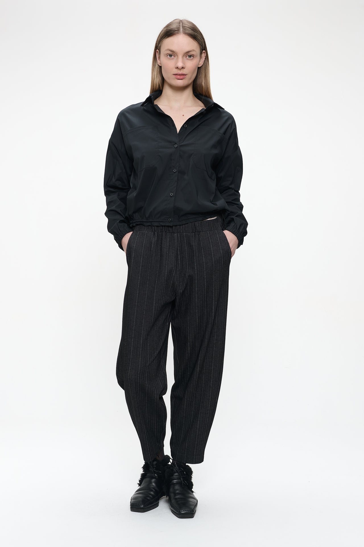 Aneta cotton poplin blouse