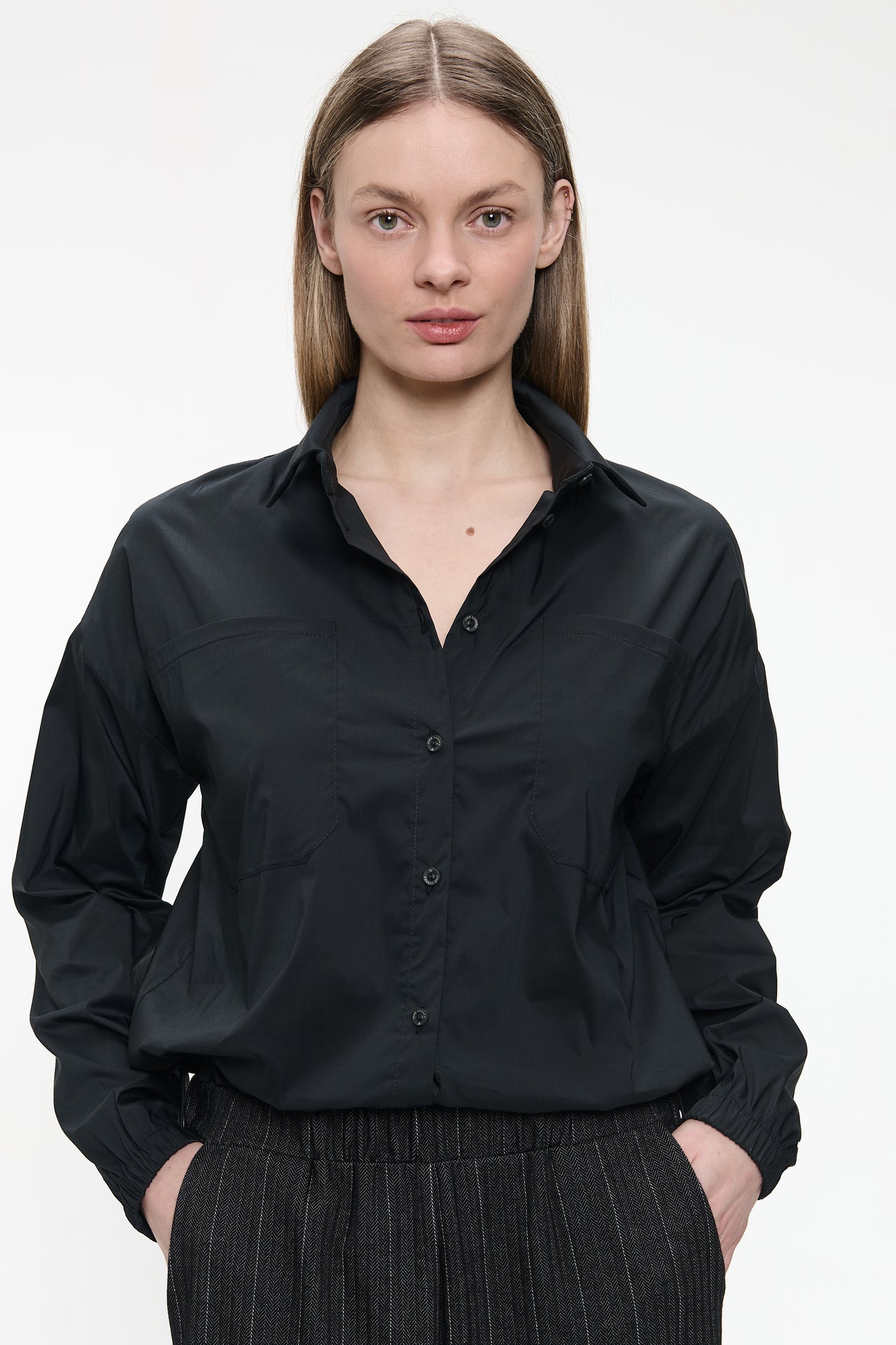 Aneta cotton poplin blouse