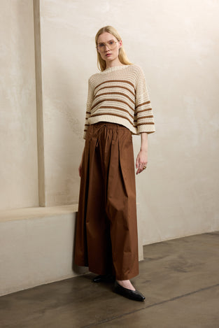 Cotton fibers line pullover 25018