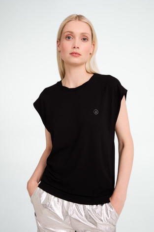 Maria strech viscose logo top