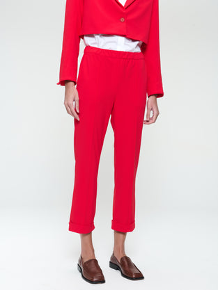 IrenaN structure technical jersey pants