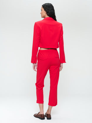 IrenaN structure technical jersey pants