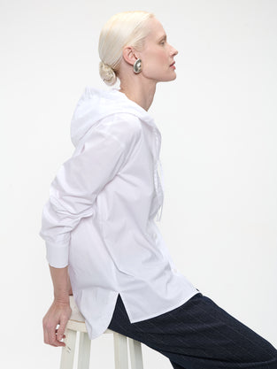 Stasi poplin hooded blouse