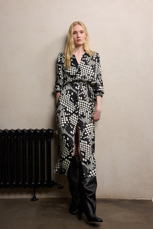 Julia print shine viscose dress