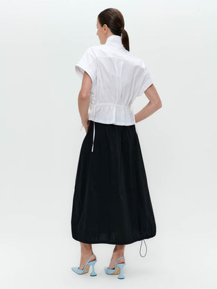 Maud cotton poplin skirt