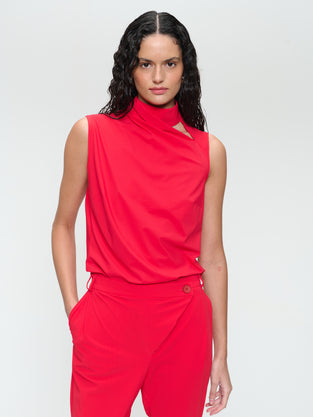 Naomi strech technical jersey top