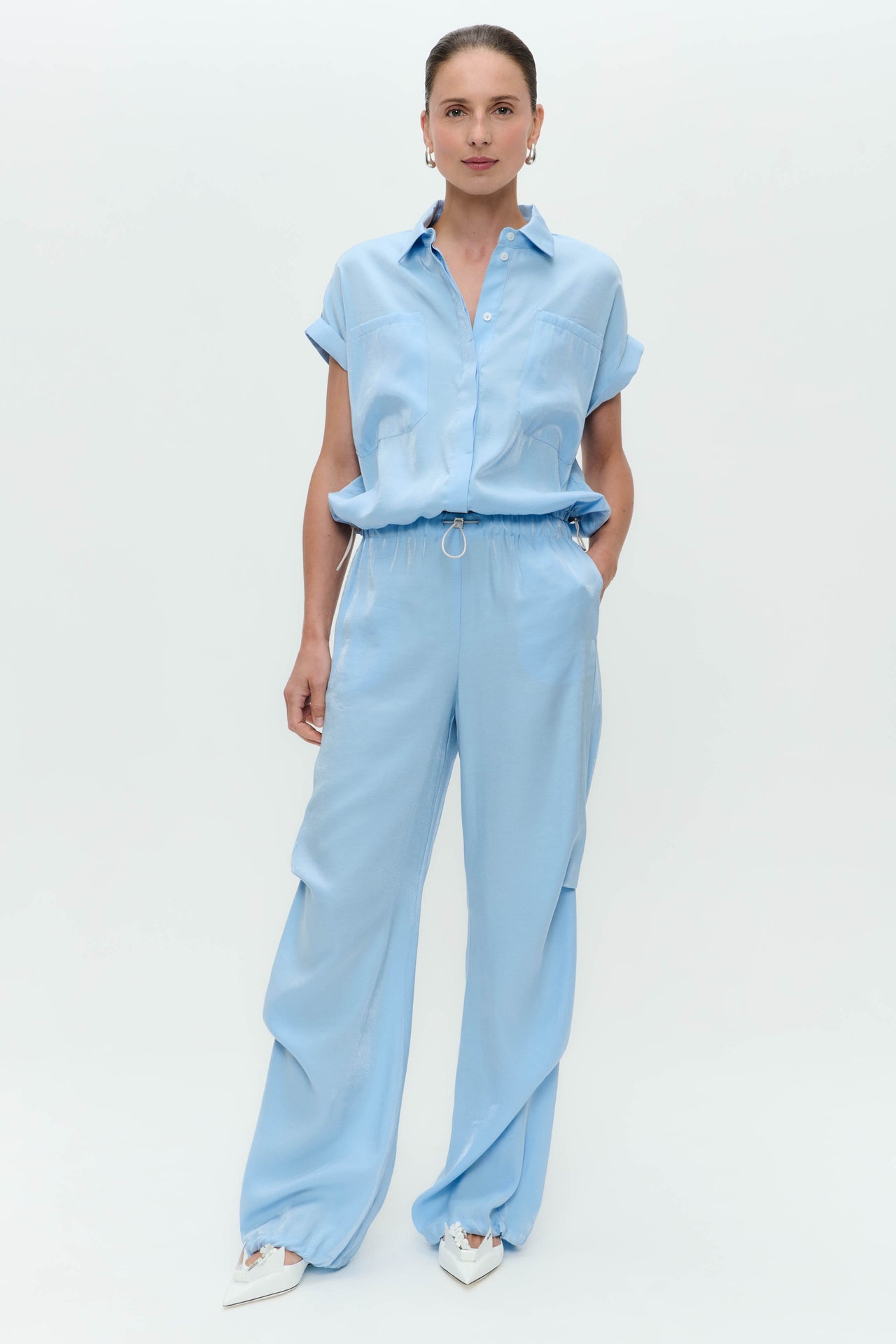 Renate shiny viscose blouse