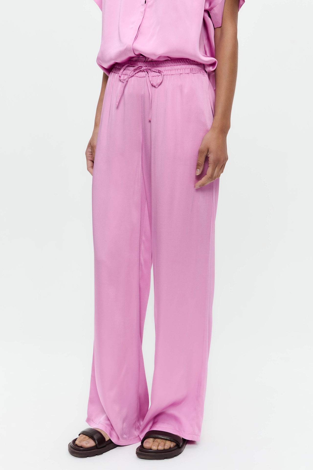 Simone saten viscose pants