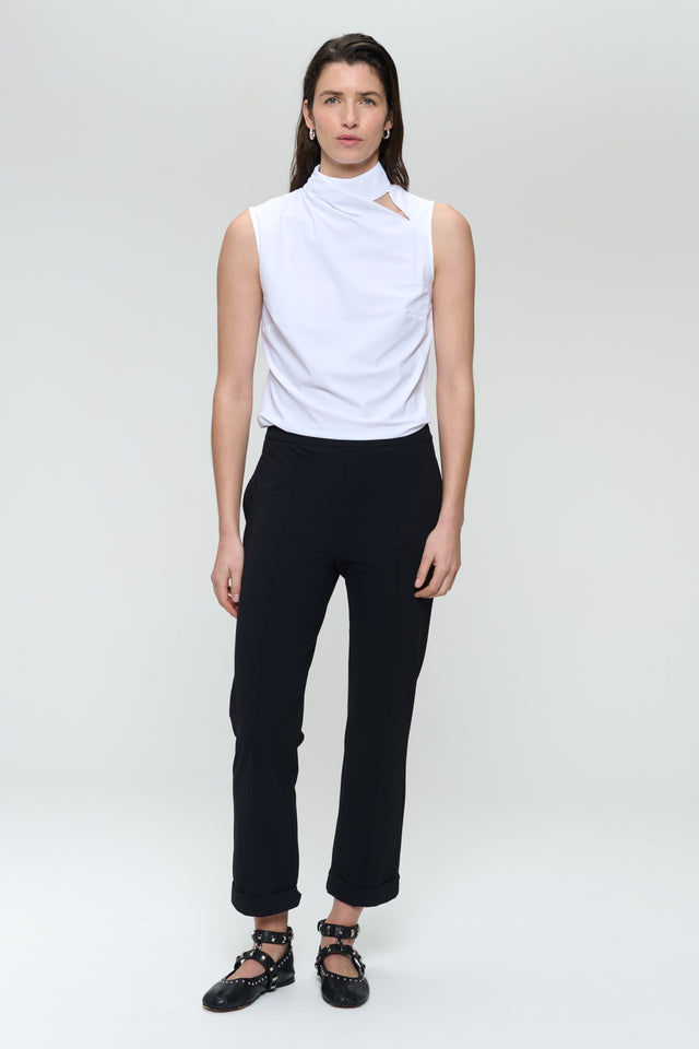 IrenaN structure technical jersey pants