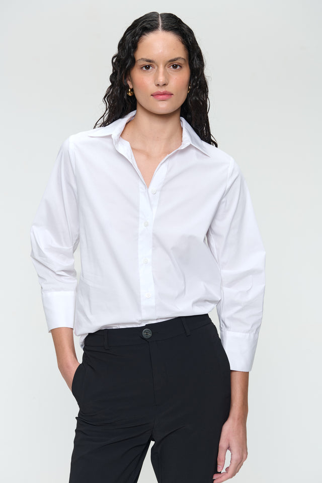 Iva cotton poplin blouse