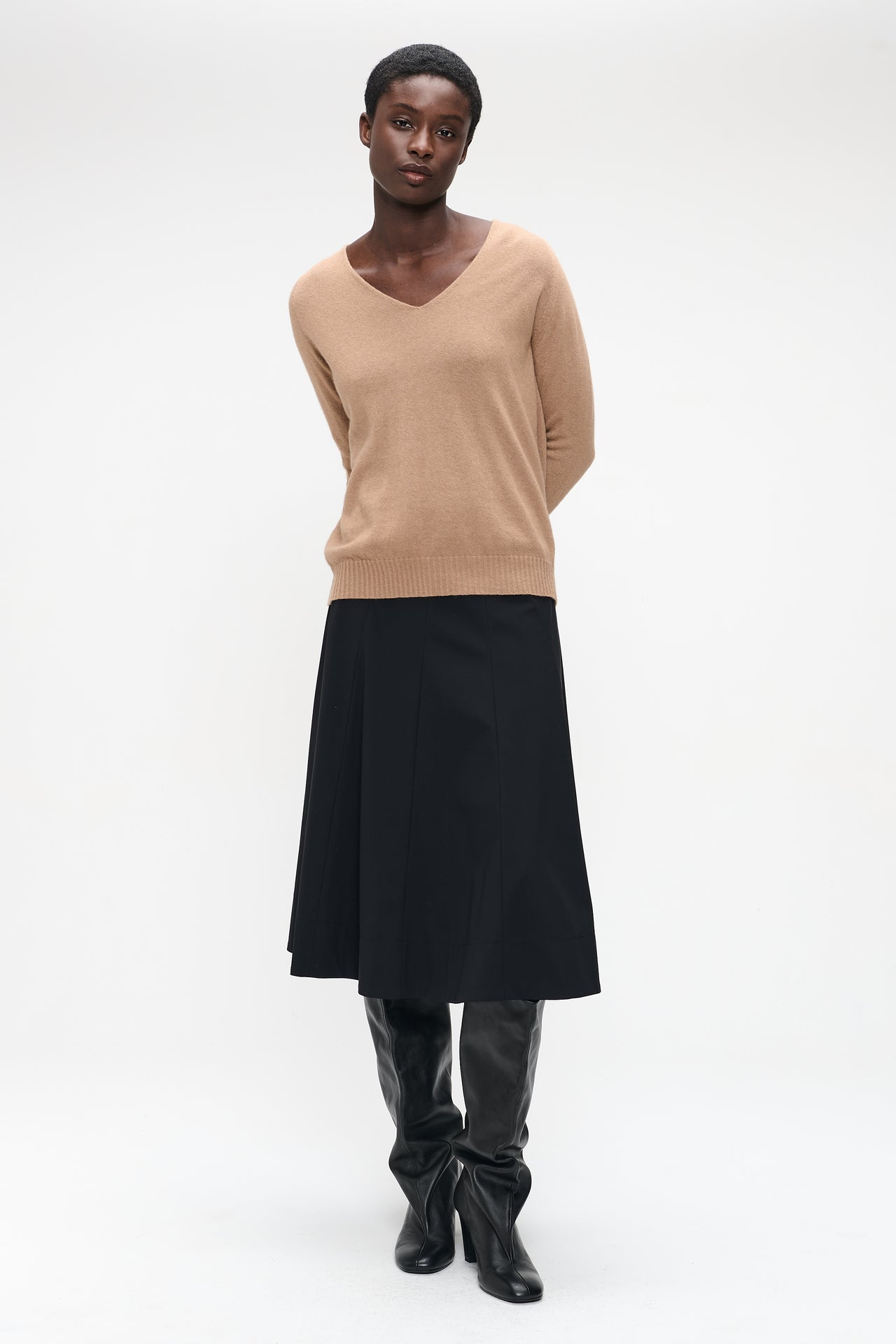 Mishele heavy tech jersey skirt