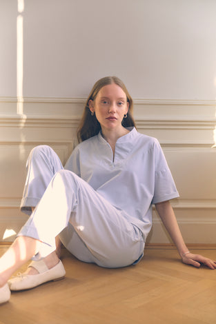 Lissa structure tech jersey top