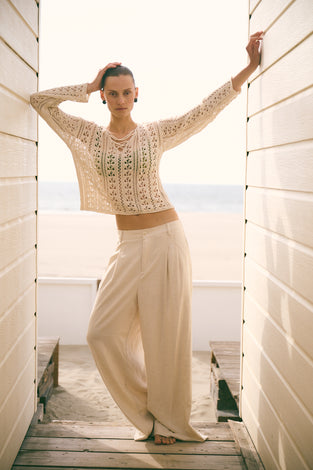 Takara linen mix pants