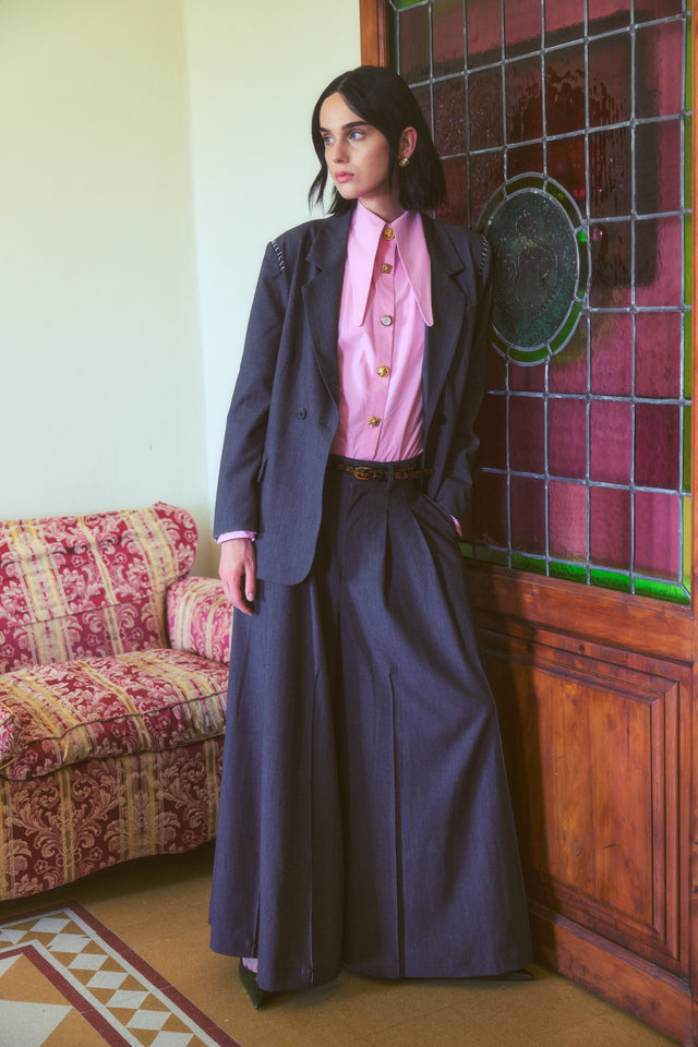 Coco pleated viscose pants