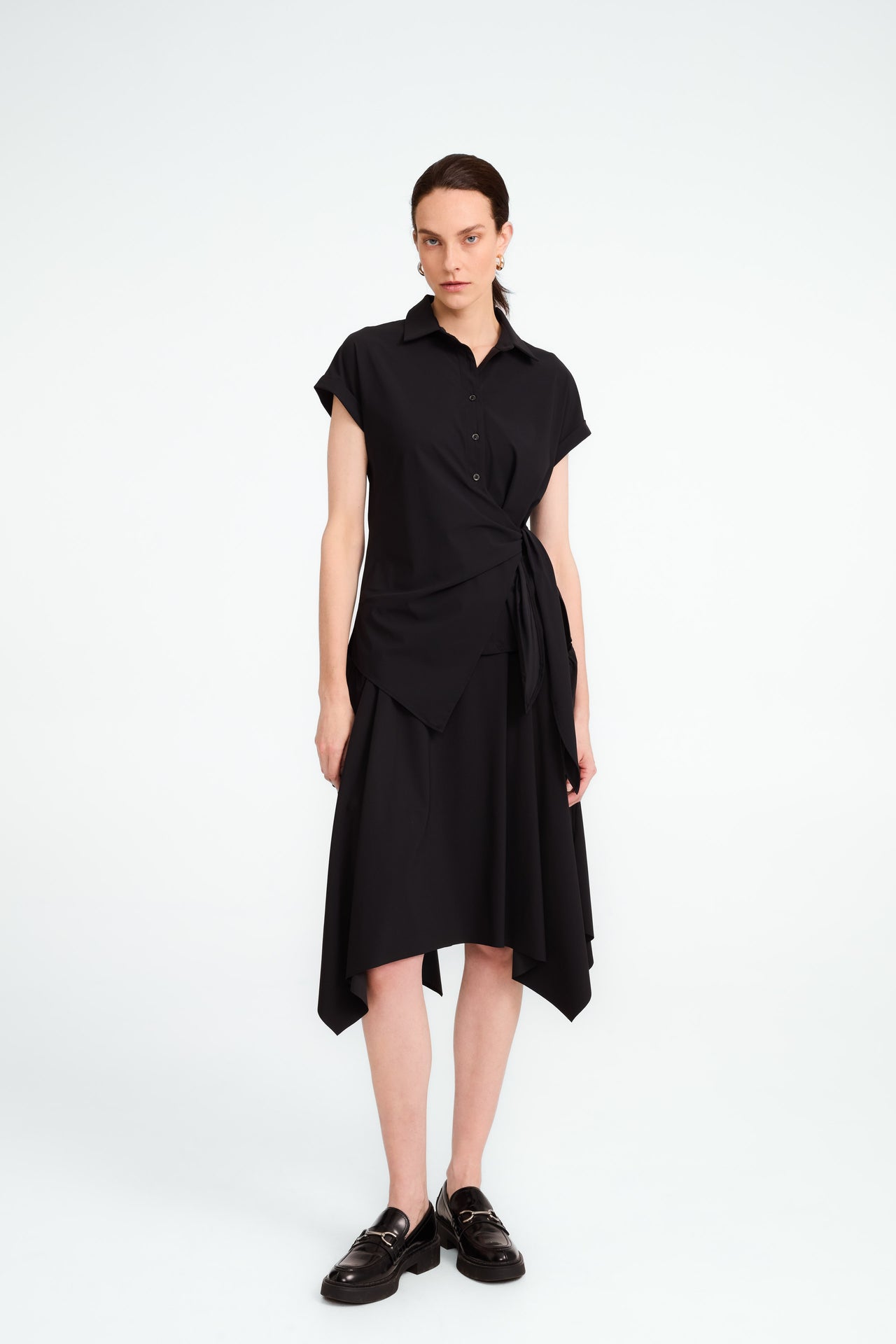 Aston strech technical jersey blouse