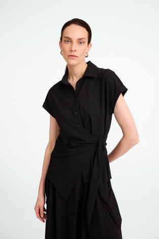 Aston strech technical jersey blouse