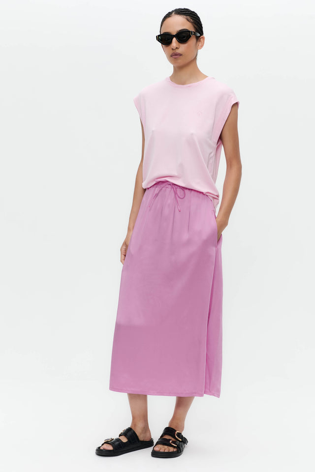 Maria strech viscose logo top