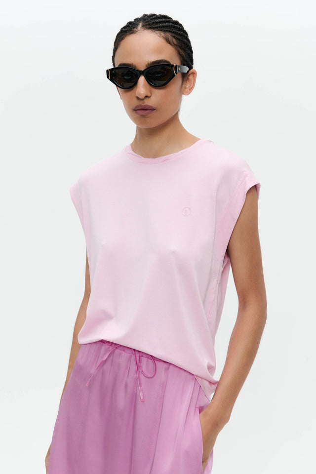 Maria strech viscose logo top