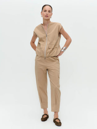 Costante cotton sleeveless jacket
