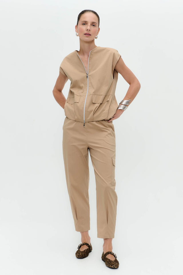 Costante cotton sleeveless jacket