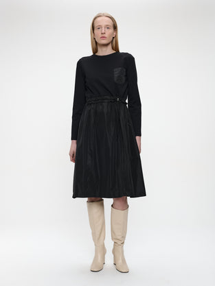 Ester mix cotton taffeta dress