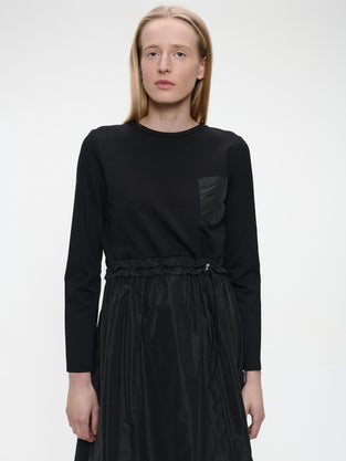 Ester mix cotton taffeta dress