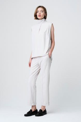 IrenaN structure technical jersey pants