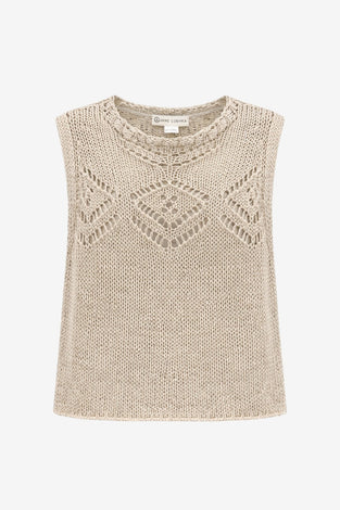 Sequined hole top 25052