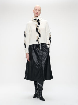 Nitty eco leather skirt