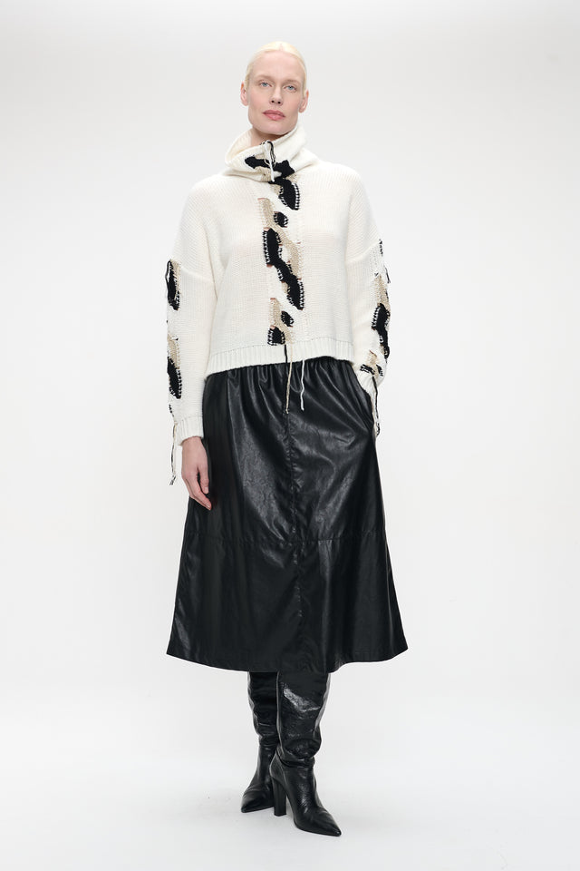 Nitty eco leather skirt