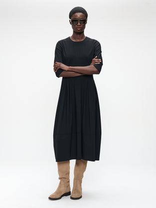 Heide tech jersey dress LS