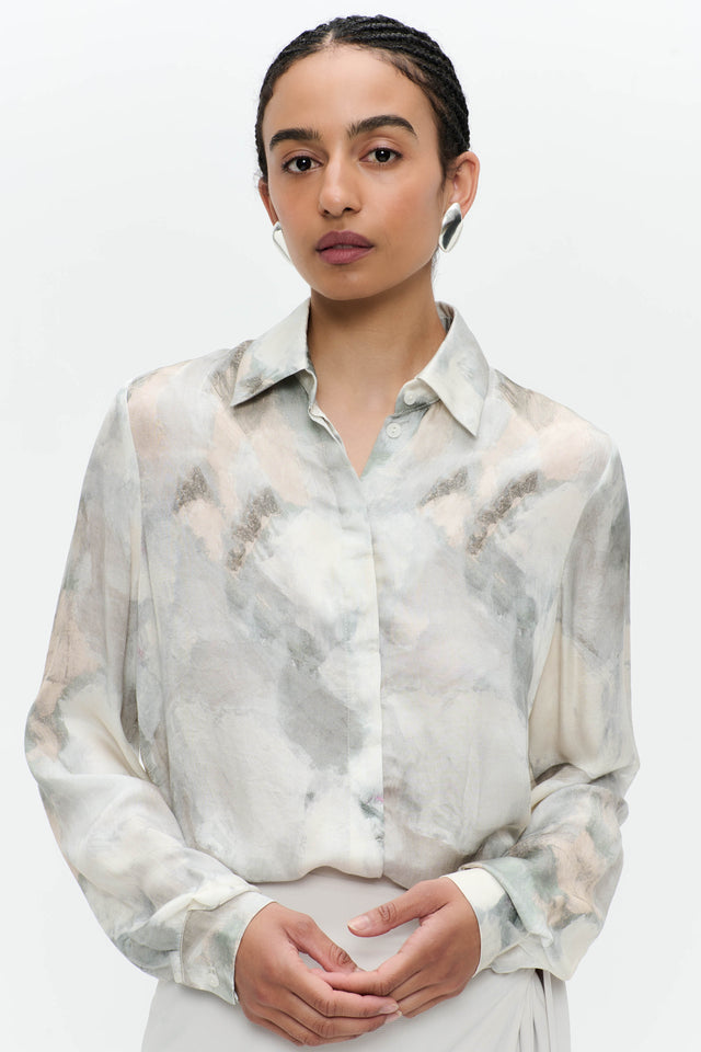 SisiN printed silk viscose blouse
