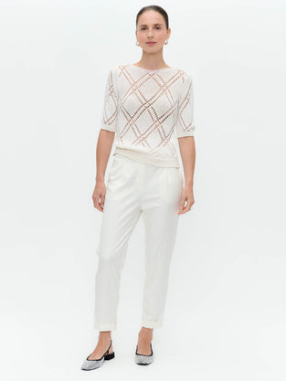 Openwork top with sequins 9040