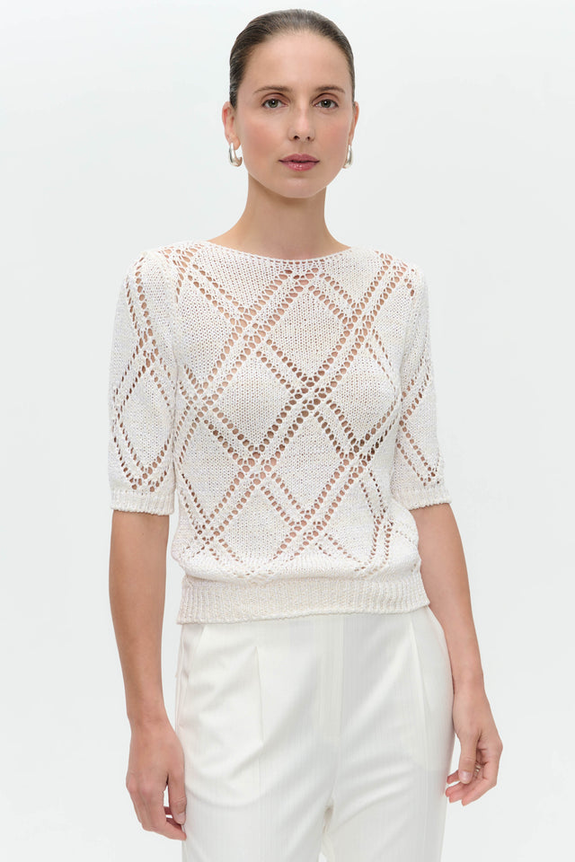 Openwork top with sequins 9040
