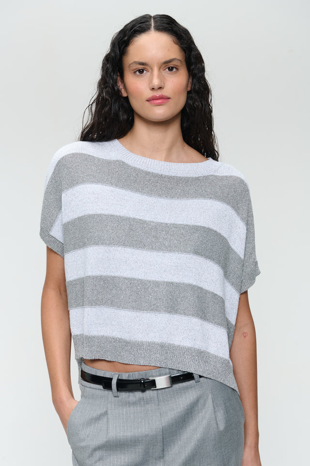 Lurex shiny line loose top 25052