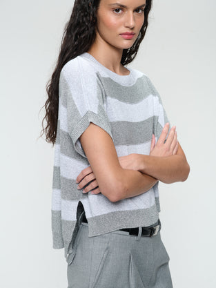 Lurex shiny line loose top 25052